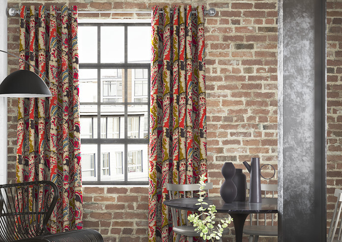 Aretha, Red - Made to Measure Curtains - Image 3